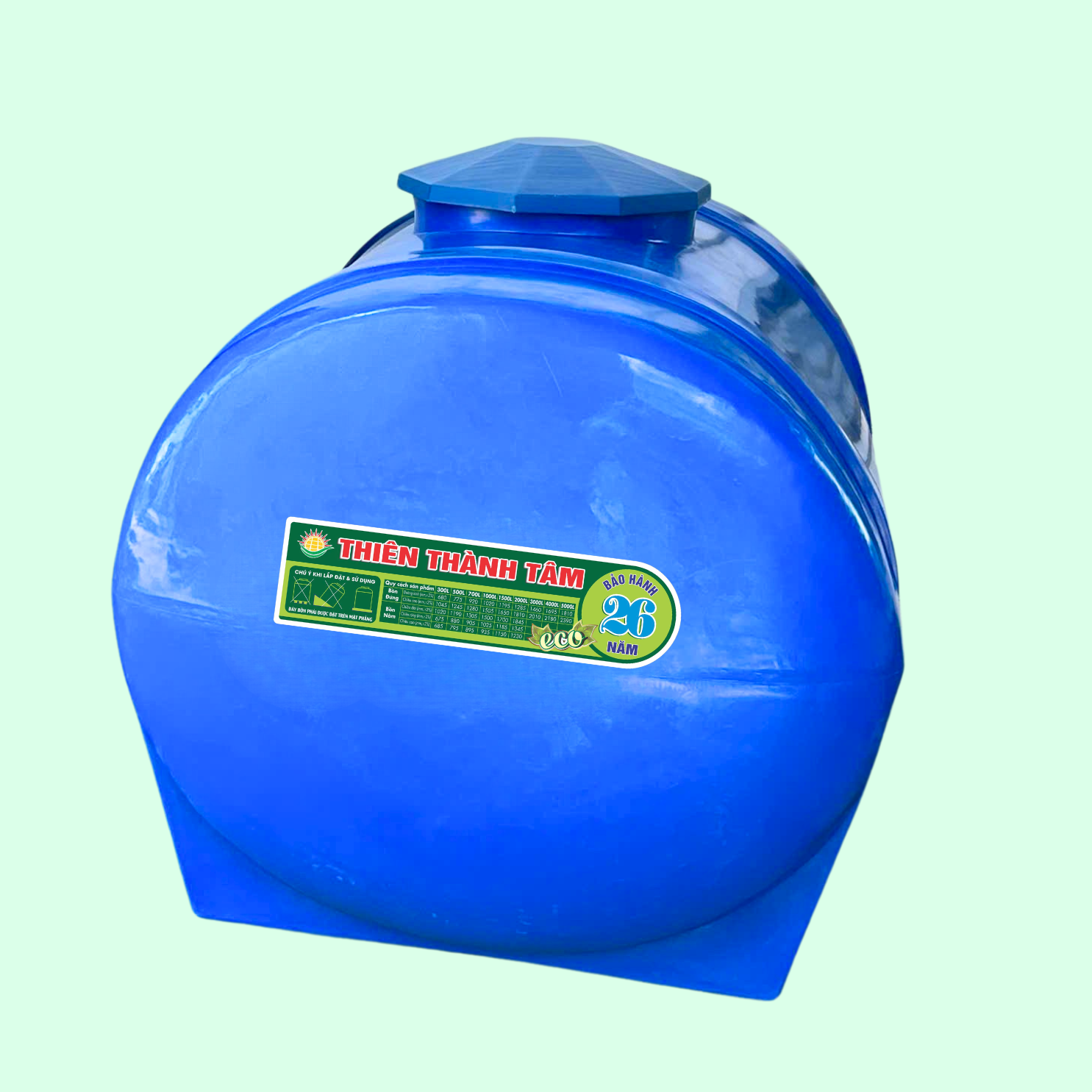 Bồn nhựa 1000L ngang 953 x 1460 mm